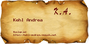Kehl Andrea névjegykártya